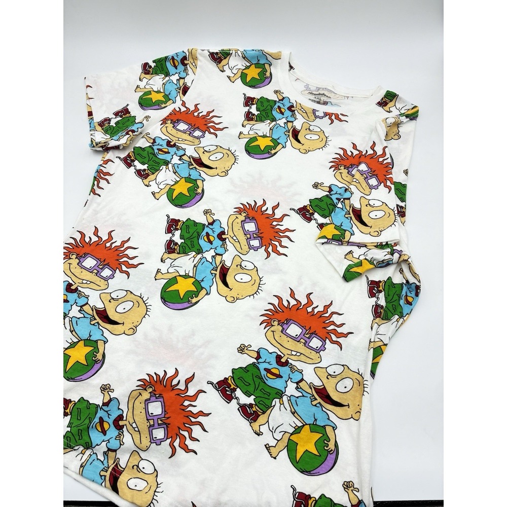 2021 Nickelodeon Mens XXL Rugrats T-Shirt Tommy Pickles & Chuckie Double Side